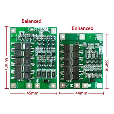 เครื่องชาร์จแบตเตอรี่ Li-Ion CA-4S-40A โมดูลเซลล์ Lipo PCB บอร์ดป้องกัน BMS