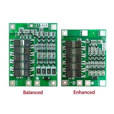 เครื่องชาร์จแบตเตอรี่ Li-Ion CA-4S-40A โมดูลเซลล์ Lipo PCB บอร์ดป้องกัน BMS