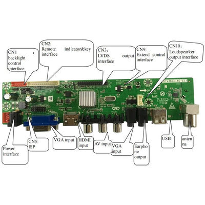 ดิจิตอลแอนาล็อกอินทิกรีทยูนิเวอร์ซัล LED TV Mainboard DTV3663 ด้วย T2/T/C