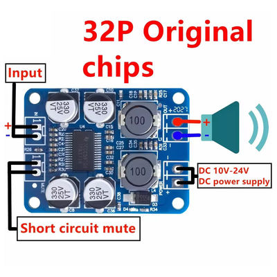 CA-3118 DC12-24V แอมพลิเฟียร์โมดูลเสียงTPA3118 1*60W AMP