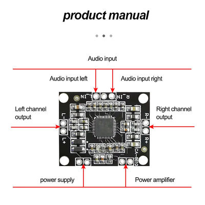 CA-8610 บอร์ดขยายพลังงานดิจิตอล 2 * 15w สเตียร์โอช่องสอง มินิประเภท D PAM8610