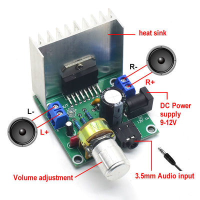 CA-7297 โมดูลเครื่องขยายเสียงดิจิตอล 2*15W ช่องสองชิ้น DIY Kit Board Audio Amplifier TDA7297