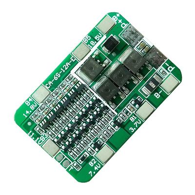 CA-6S-12A-E 24V PCB BMS Protection Board สําหรับ 6 แพค 18650 Li Ion Lithium Battery Module