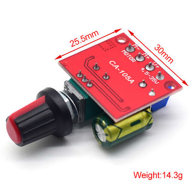 CA-105A มินิ 5A Dc มอเตอร์ควบคุมความเร็วโมดูลแม็กซ์ 90W 3V-35V