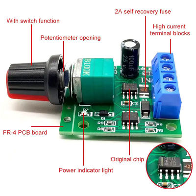 CA-102A PWM Motor Speed Controller 2A 30W 1.8V 3V 5V 6V 12V DC Motor Governor ปรับระดับความเร็ว