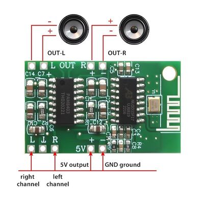 CA-8469 5V Class D PAM8403 5.0 บลูทูธเครื่องขยายเสียงโมดูลส่วนประกอบดิจิตอล