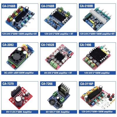 CA-3168 2*50W เครื่องขยายพลังงานดิจิตอลไร้สาย บอร์ดช่องสอง TPA3116D2 DIY เครื่องขยายเสียง โมดูล เส้นตรง