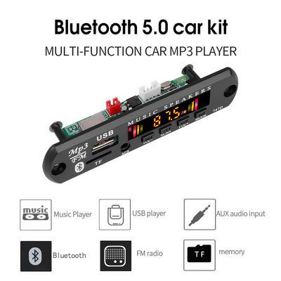 โมดูลเสียง Bluetooth 5.0 พร้อมจอสีและการควบคุมทางไกล MP3 Decoder Board สําหรับเครื่องกระตุ้นรถยนต์