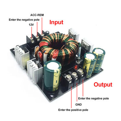 เครื่องแปลง DC เป็น DC เครื่องเสริมเสียงรถยนต์ 12V ถึง 24V 35V