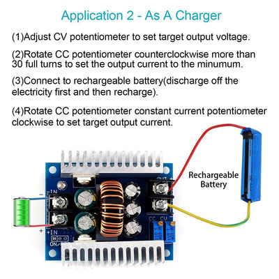 300W 20A DC-DC Buck Converter Step Down Module ด้วยช่วงจํากัดกระแสของ 0.2-20A