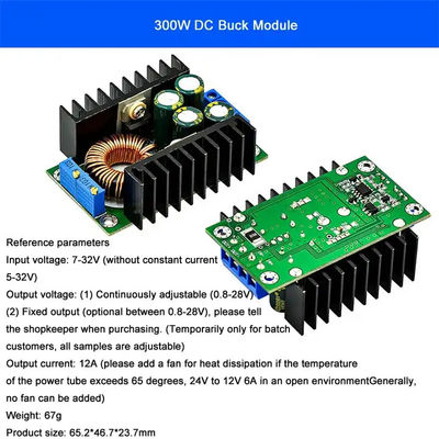 DC-DC 9A 300W Buck Converter 150W Boost Converter 5-40v เป็น 1.2-35v โมดูลพลังงาน Step Down Converter