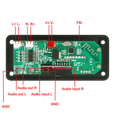 2 * 25W 50W Car Audio USB TF FM Radio โมดูลเครื่องขยายเสียง MP3 Bluetooth พร้อมช่อง 5.0