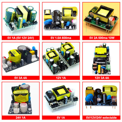200V ถึง 5V / 9V / 12V 500mA / 700mA / 800mA / 300mA / 1A โมดูลไฟฟ้าสวิทช์โดดเดี่ยว AC-DC Step Down