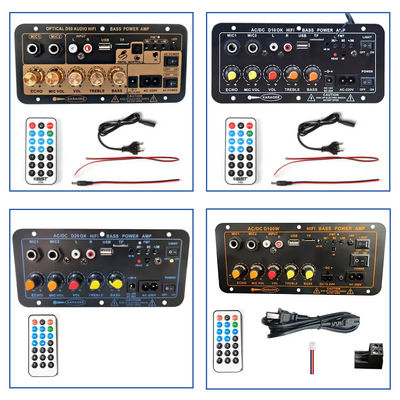 D60 50W Subwoofer Amplifier Board พร้อม Bluetooth และ Optical Audio Input สําหรับพลังงาน 12V/24V/220V