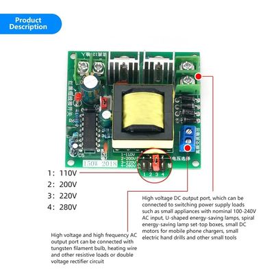 12V ถึง 110V 200V 220V 280V 150W Inverter Boost Board แทรนซอฟเตอร์สําหรับแบตเตอรี่ Inverter