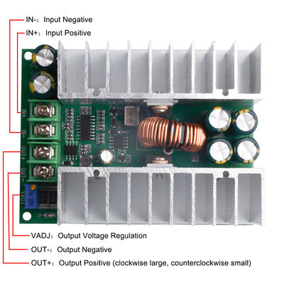 โมดูลปรับระดับ 500W สําหรับการติดตั้งแบบมาตรฐาน DC-DC CC CV Buck Converter