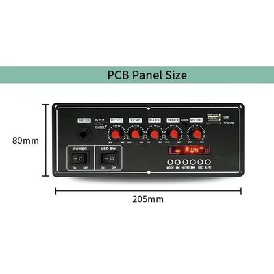 ฟังก์ชันเครื่องบันทึกเสียง 2x20W 7.4V ไมโครโฟนไร้สาย เครื่องกระบะเสียงเสียง เสียง Bt Decoder Amplifier Board