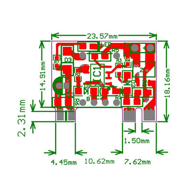 แบอร์ดแปลง AC/DC ที่ติดตั้งมาตรฐาน 700MA 3.5W โมดูลพลังงานสวิทช์แยก 220V AC 5V DC