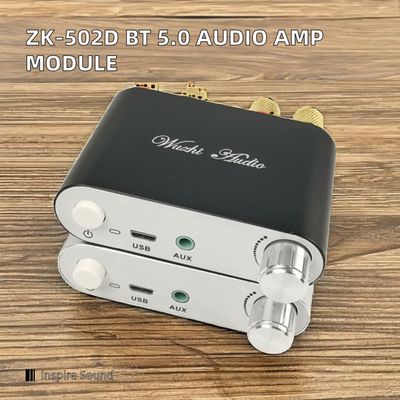 50W*2 BT 5.0 เครื่องขยายพลังงานเสียง โมดูล 2.0. เครื่องขยายเสียงสเตียร์รับเสียง 2 ช่อง