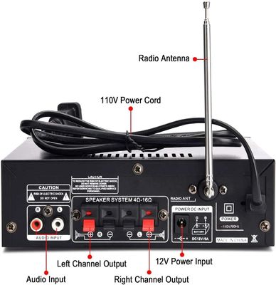 2 ช่อง 2.0 LCD Display 300W 300W Digital HIFI Audio Stereo Power Amplifier สําหรับเสียง