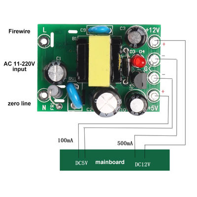 ประเภทการติดตั้งแบบมาตรฐาน AC-DC 110-220V โมดูลไฟฟ้าสวิตชิ่งที่มีพลังงานออก 6W