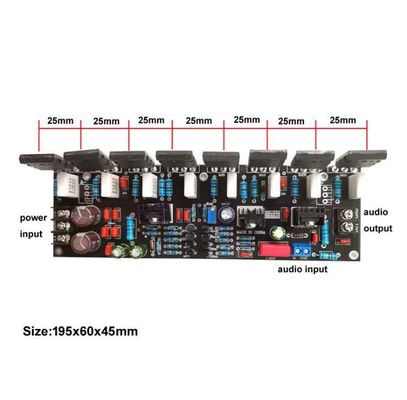 400W 2.0 Channel Power Amplifier Board พร้อมทรานซิสเตอร์โตชิบาเพื่อเสริมเสียง