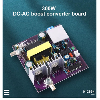 ประเภทการติดตั้งมาตรฐาน 300W Boost Converter 12V ถึง 220VAC 50Hz DC-AC Step-up Inverter