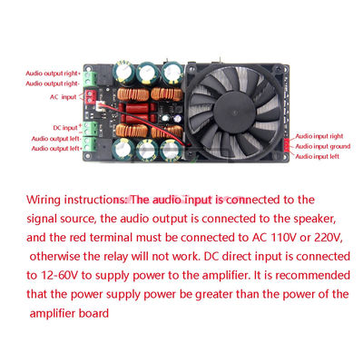 2X500W คลาส D ดิจิตอลสเตียโร แอปเปอร์แอมพลิเฟียร์คอร์ด 12V-48V สําหรับรถ คาราโอเกะ โฮมธีอเตอร์ ซับวูฟอร์ สเปคเกอร์