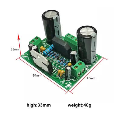 บอร์ดเครื่องขยายเสียงแบบโมโน 100W พร้อมไฟฟ้า AC12-32V แบบคู่สําหรับ 2 ช่อง