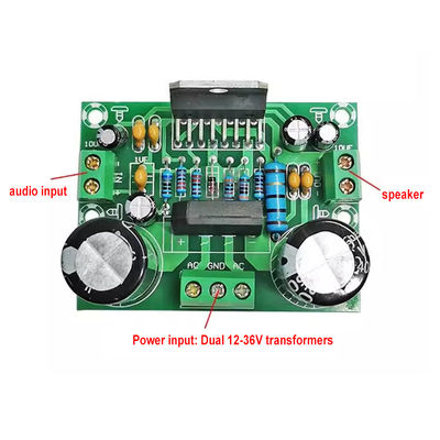 บอร์ดเครื่องขยายเสียงแบบโมโน 100W พร้อมไฟฟ้า AC12-32V แบบคู่สําหรับ 2 ช่อง