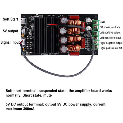 บอร์ดเครื่องขยายเสียงดิจิตอล 2.0 ช่องสอง 300W สําหรับโมดูลเครื่องรับและเครื่องขยายเสียง HIFI