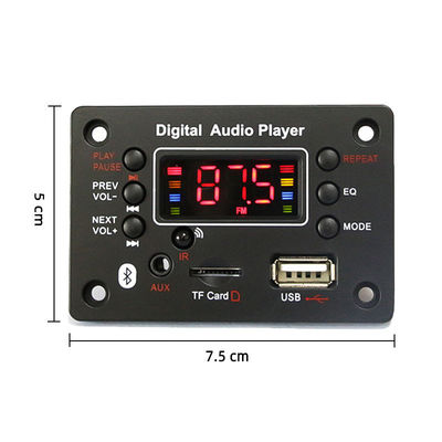 บลูทูท MP3 Decoder Board พร้อมฟังก์ชัน USB FM Radio Voice Recorder รองรับการใช้งาน WAV และจอ ใช่
