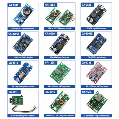ประเภทการติดตั้งมาตรฐาน โมดูลปั้นลงแบบ DC-DC สําหรับแผ่นวงจร PCB สายไฟฟ้า 10-18V
