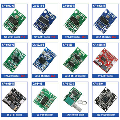 1 ช่อง CA-6912 BT ออดิโอโมดูล 12V DC Speaker Amplifier Board ออกแบบดิจิตอล
