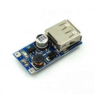 แบตเตอรี่เซลล์เดียว โมดูลไฟฟ้าขั้นสูง 5V 600MA ชาร์จ DC-DC Boost Converter