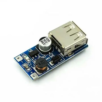 แบตเตอรี่เซลล์เดียว โมดูลไฟฟ้าขั้นสูง 5V 600MA ชาร์จ DC-DC Boost Converter