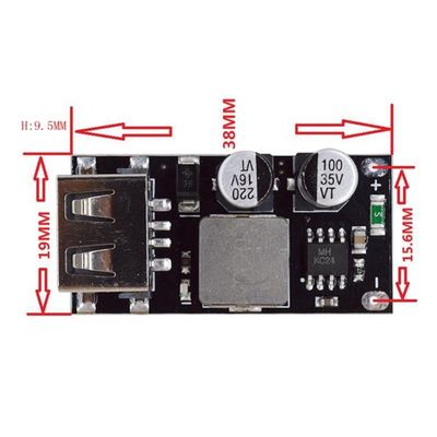โมดูลพลังงานเครื่องชาร์จเร็ว 24V เป็น USB QC3.0 QC2.0