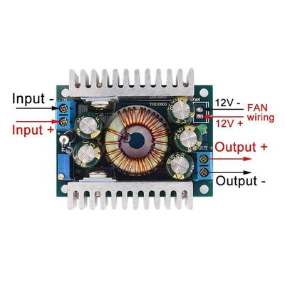 DC-DC 5-40V ถึง 1.2-36V 8A / 100W 12A เครื่องควบคุมความดันสูงสุดสําหรับรถยนต์ Step Down Buck Converter