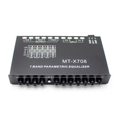 Car Equalizer with 5 Segment Equalizer AUX Input สําหรับระบบเสียงรถยนต์ที่พัฒนาขึ้น