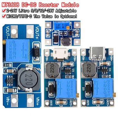 Creatall MT3608 DC-DC Boost Module 2A Boost Board ความดันทางเข้า 2-24V ความดันทางออก 30V