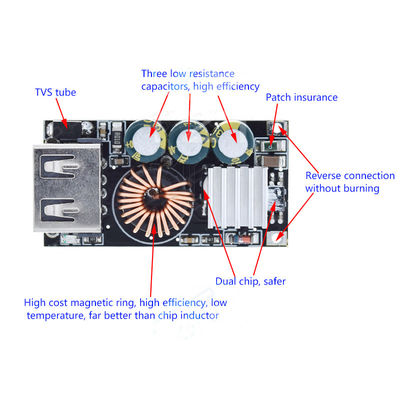 การชาร์จโทรศัพท์มือถือฉุกเฉินด้วย QC3.0 DIY Fast Charger Board และไฟฟ้า 24W