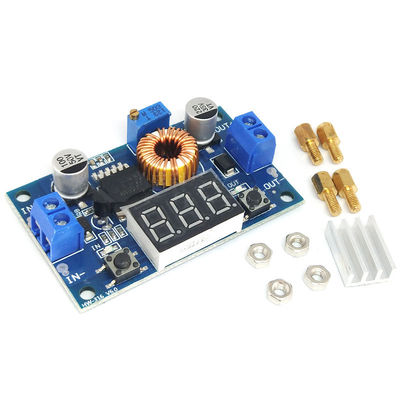 ประเภทการติดตั้งมาตรฐาน XL4015E Buck Module 5A 75W พร้อมจอไฟฟ้า 66*39*18mm