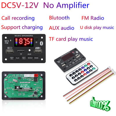 โมดูลเครื่องเล่น MP3 แบบไร้สาย BT 5.0 พร้อม 6-12V DC และการสนับสนุนเสียงไร้ความเสียสําหรับระบบเสียงรถ