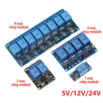 เครื่องกระตุ้นระดับสูงและต่ํา 5V / 12V / 24V Shield สําหรับ Arduino 1 2 4 6 8 Channel Relay Module