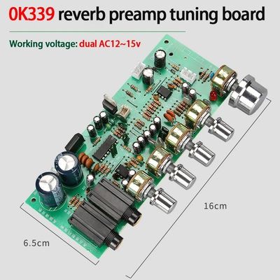 OK339 ซีรี่ย์ แอมพลิเฟียร์บอร์ดสําหรับ AC12-15v แอมพลิเฟียร์พลังงานคู่ Preamp Reverb เสียงต่ํา
