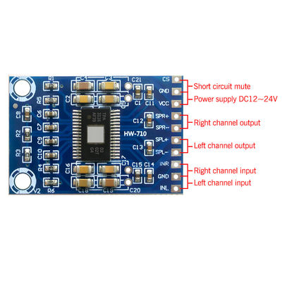Home Amplifier TPA3116D2 บอร์ดเสียง DC 12V-24V 2x50W ช่องสอง มินิดิจิตอล แอมพลิเฟียร์ชั้น D