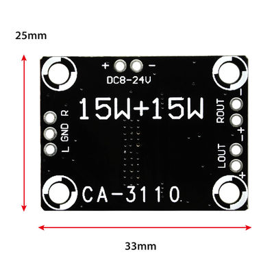 2x15W Stereo Class D TPA3110 เครื่องขยายเสียง บอร์ดเสียง 8-24V พลังงานสูง โมลด์ส่วนตัว