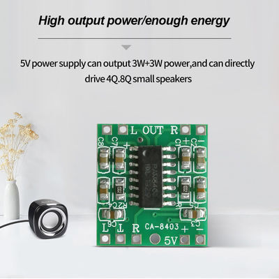 2*3W DC 5V Ultra-Small PMA8403 คลาส D บอร์ดเครื่องขยายเสียงสําหรับเครื่องเสียงขนาดเล็ก