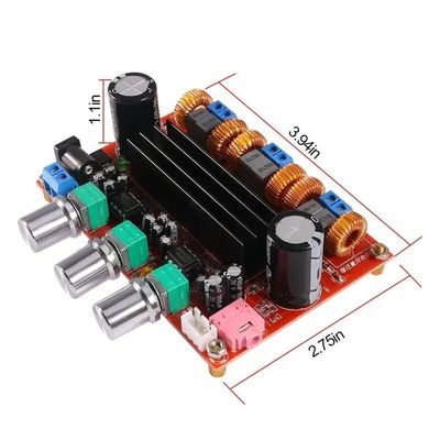 TPA3116D2 โมดูลเสียง 2.1 ช่องคลาส D พลังงานปรับกระตุ้นคอร์ดที่มีพลังงานออก 200W และ DC12-24V โวลเตจกว้าง