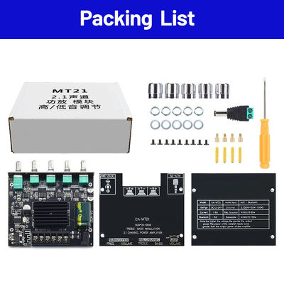 CA-MT21 2.1 ช่องทาง BT 5.0 Subwoofer Amplifier Board 2*50W+100W 12-24V AMP+BT